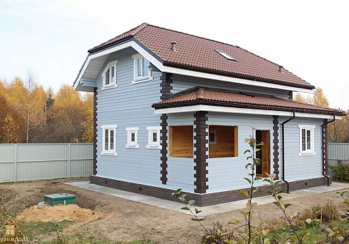 Двухэтажный дом из бруса 195х145 0 Двухэтажный дом из бруса 195х145 0