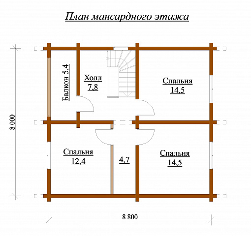 Проект дома из профилированного бруса № КД171 - фото 6