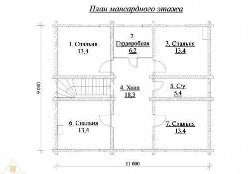 Двухэтажный дом из бруса 192х145 с террасой 2 Двухэтажный дом из бруса 192х145 с террасой 2