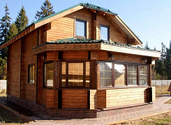 Двухэтажный дом из бруса 192х145 с верандой и балконом 0 Двухэтажный дом из бруса 192х145 с верандой и балконом 0