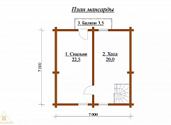 Двухэтажный дом из бруса 192х145 с верандой и балконом 2 Двухэтажный дом из бруса 192х145 с верандой и балконом 2