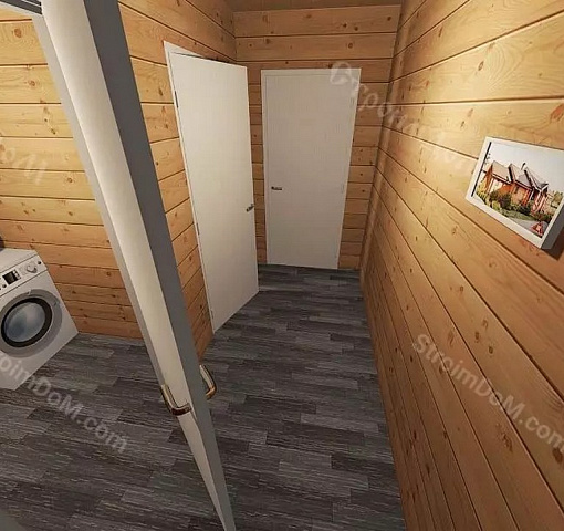 Дом из бруса с мансардой, кухней-гостиной № КД27 - фото 7