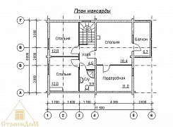Oбъект №1: двухэтажный дом из бруса 195х130 с балконом 2 Oбъект №1: двухэтажный дом из бруса 195х130 с балконом 2