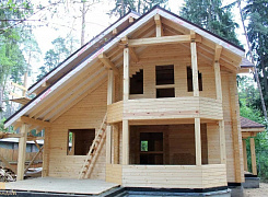 Объект №6Д: домокомплект двухэтажного дома из бруса с ломаной крышей 3